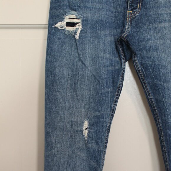 True Craft Men's Distressed Straight Jeans Sz 34x32 - Picture 2 of 9